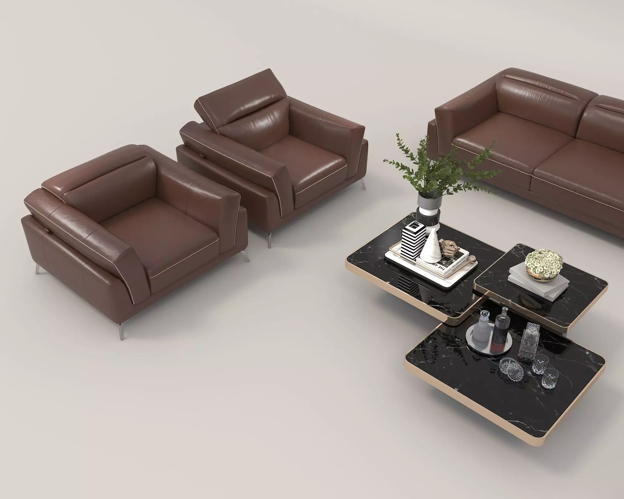 Modern Sofa and Armchair 4 3D model_7