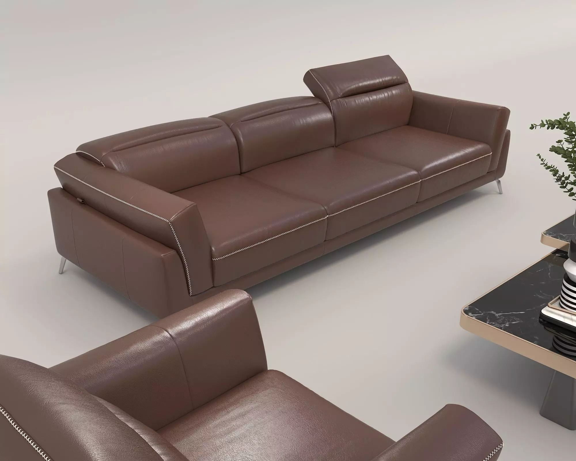 Modern Sofa and Armchair 4 3D model_8