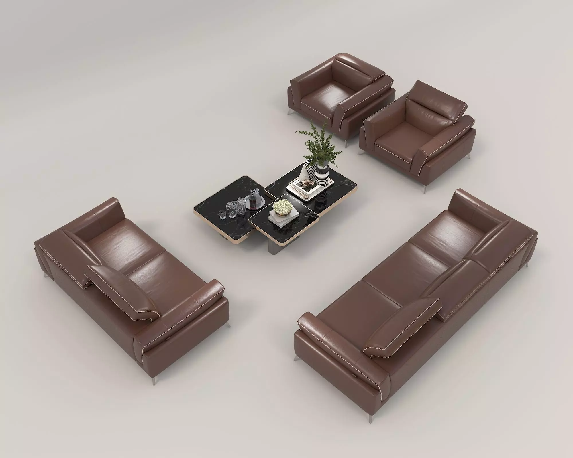 Modern Sofa and Armchair 4 3D model_6