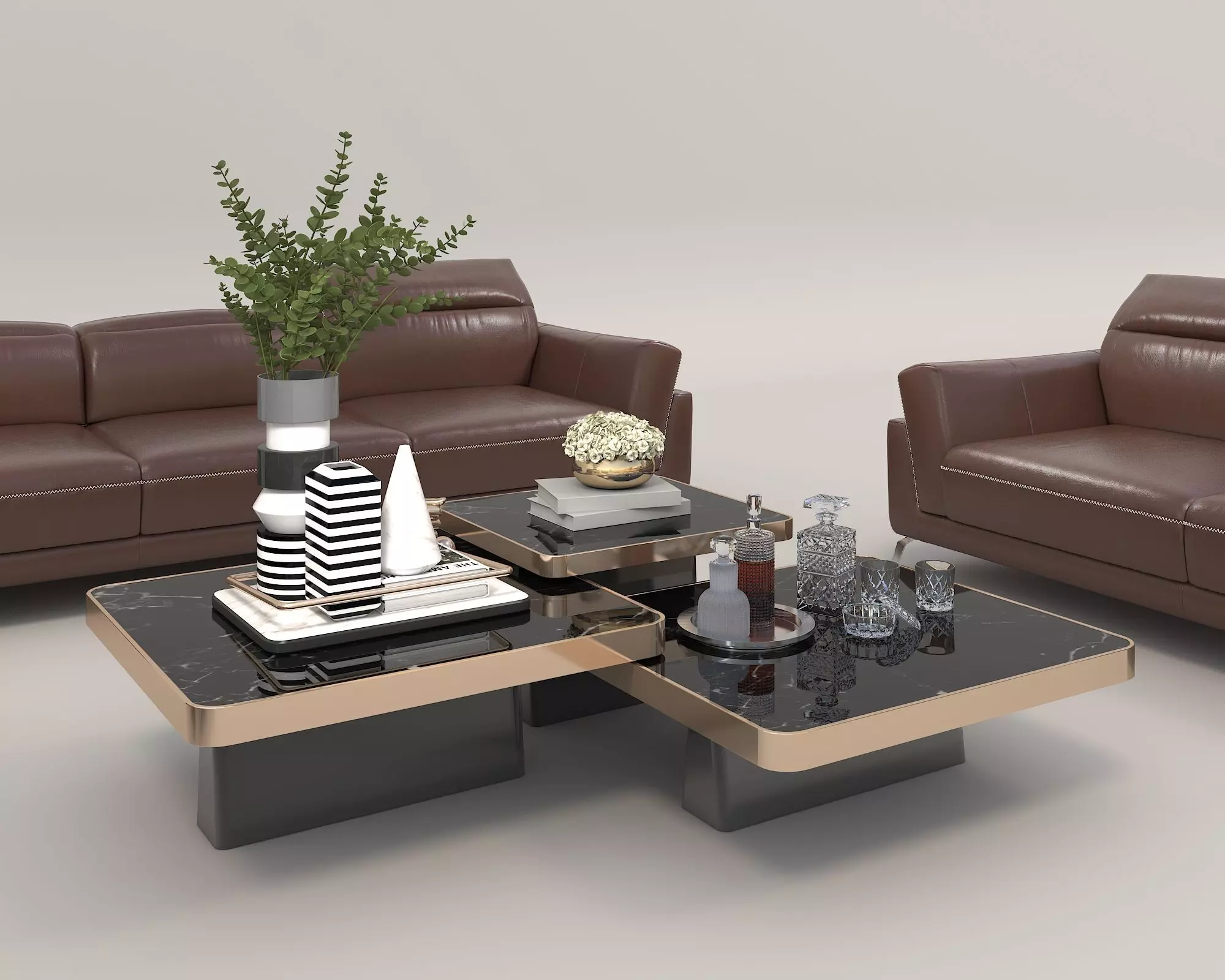 Modern Sofa and Armchair 4 3D model_4