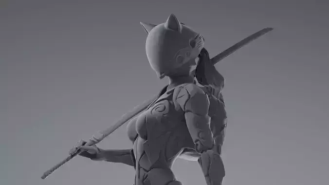 Cyber Fantasy Female Character Resin Figure