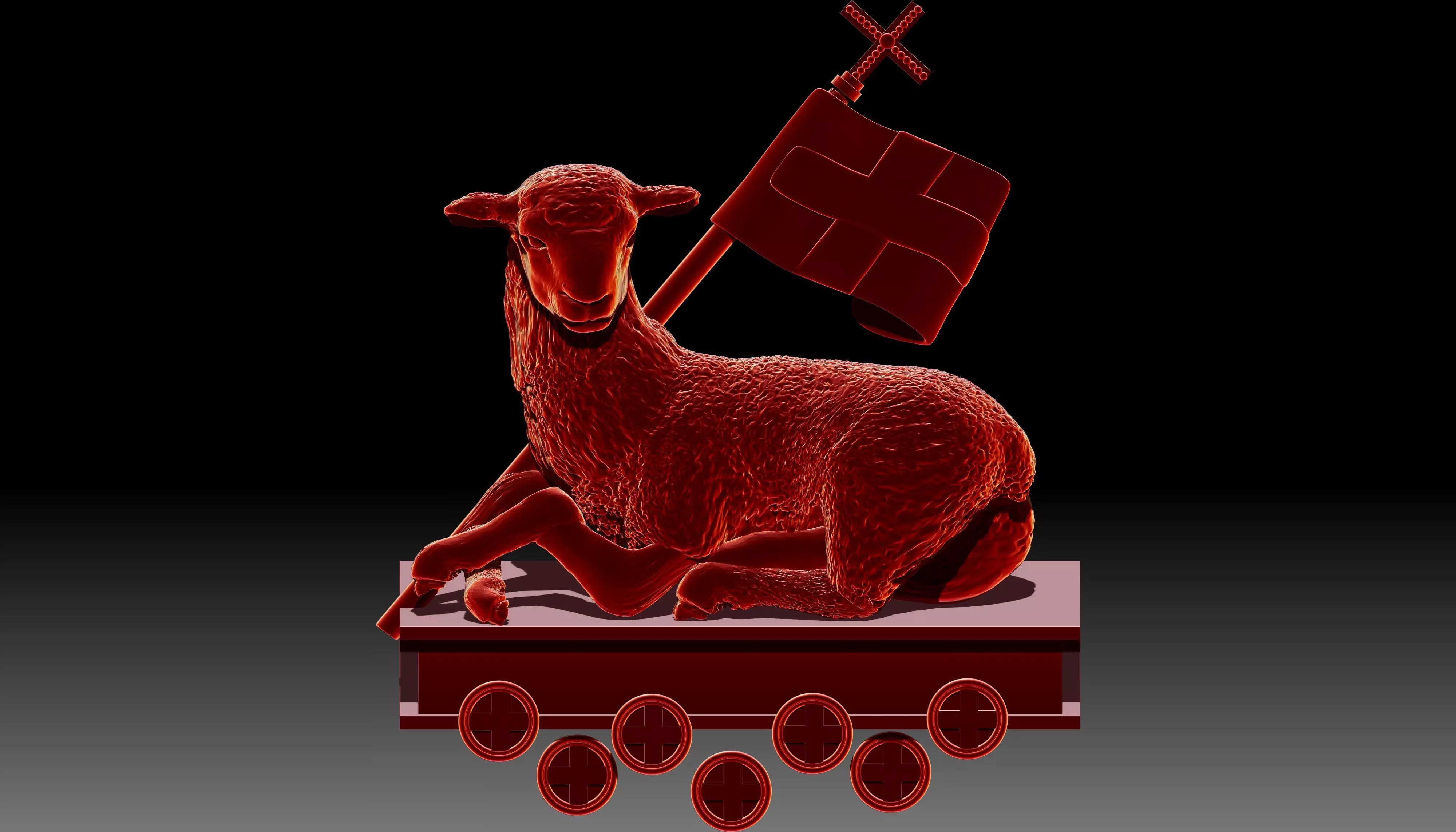 Agnus Dei Lamb of God 3D Model 3D print model_3