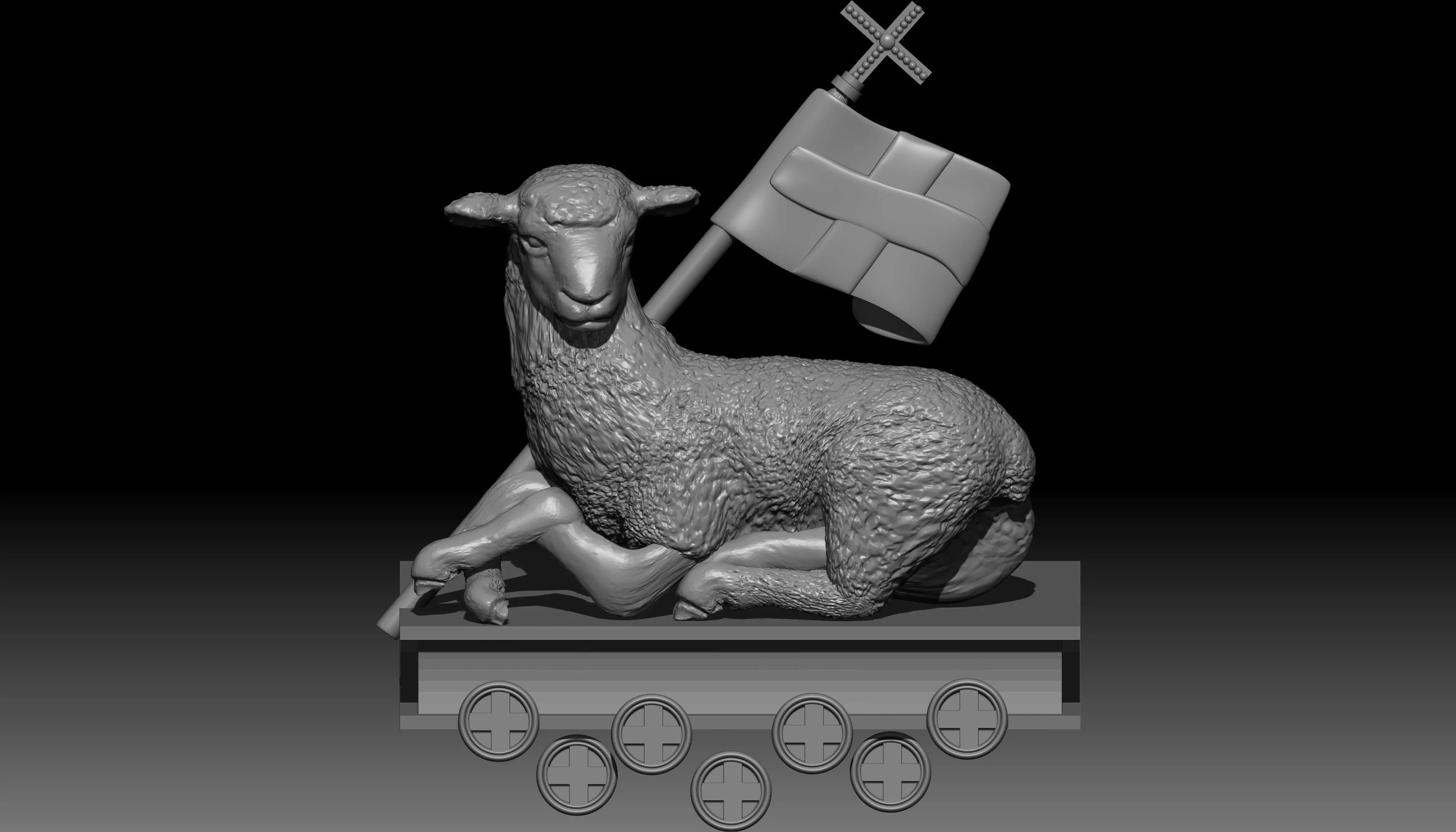 Agnus Dei Lamb of God 3D Model 3D print model_5