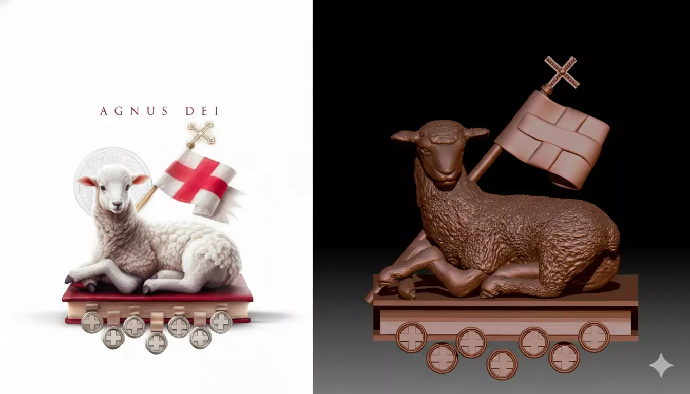 Agnus Dei Lamb of God 3D Model 3D print model_0