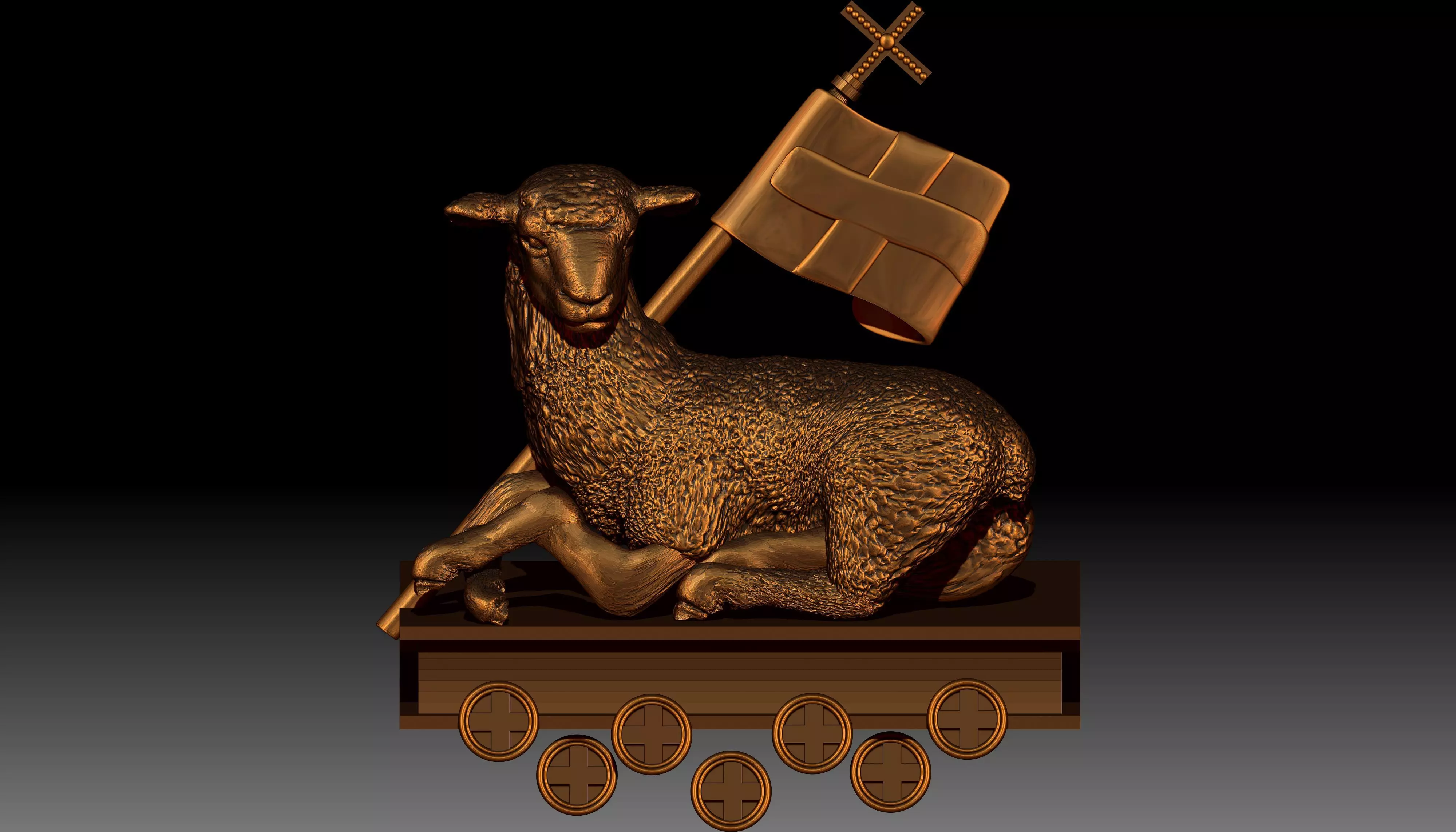 Agnus Dei Lamb of God 3D Model 3D print model_4