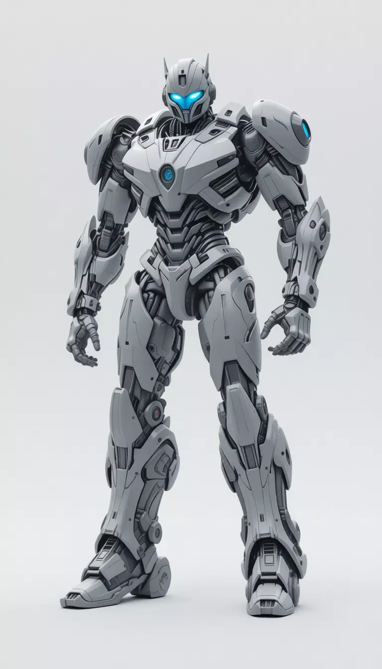 Yellow Transformer Robot Character SciFi Bumble Bee 3D Low-poly 3D model_8