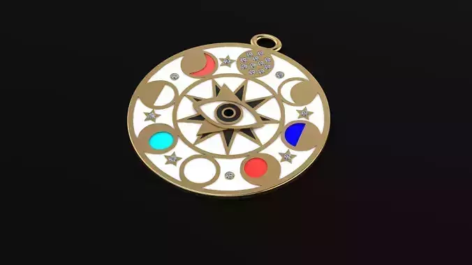 Fancy enamel necklace