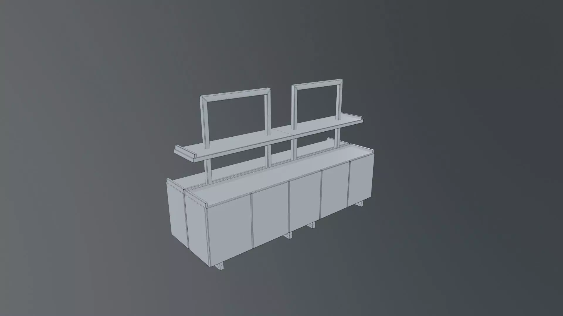 Shelf 02 Low-poly 3D model_7