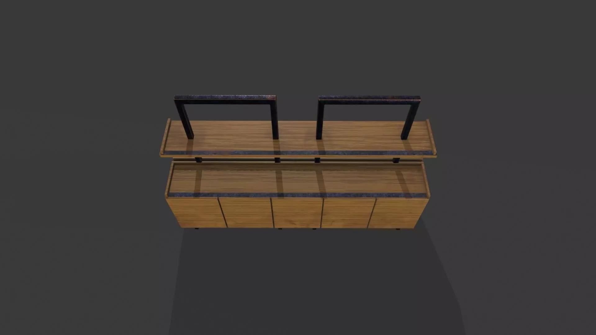 Shelf 02 Low-poly 3D model_5