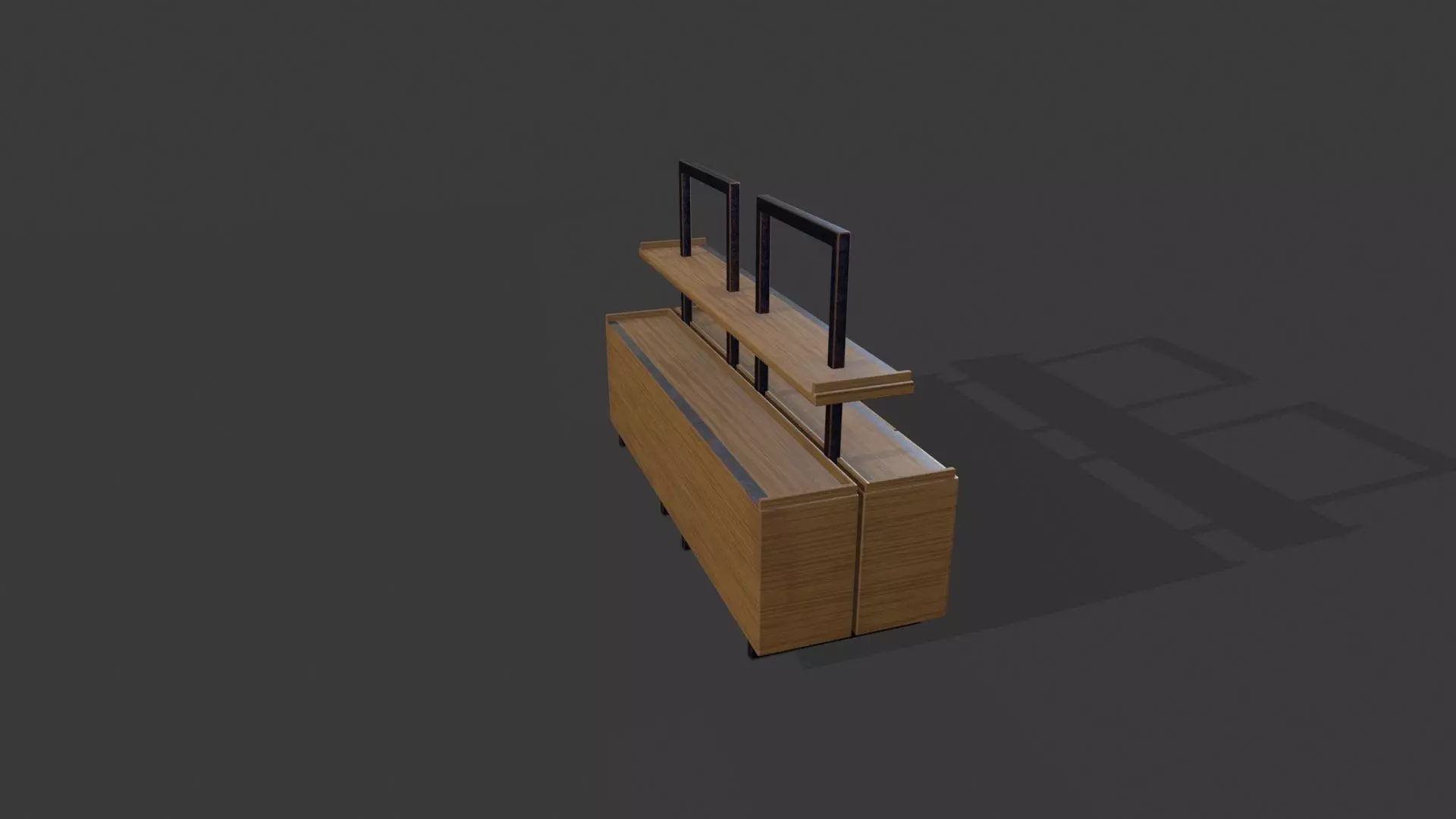 Shelf 02 Low-poly 3D model_3