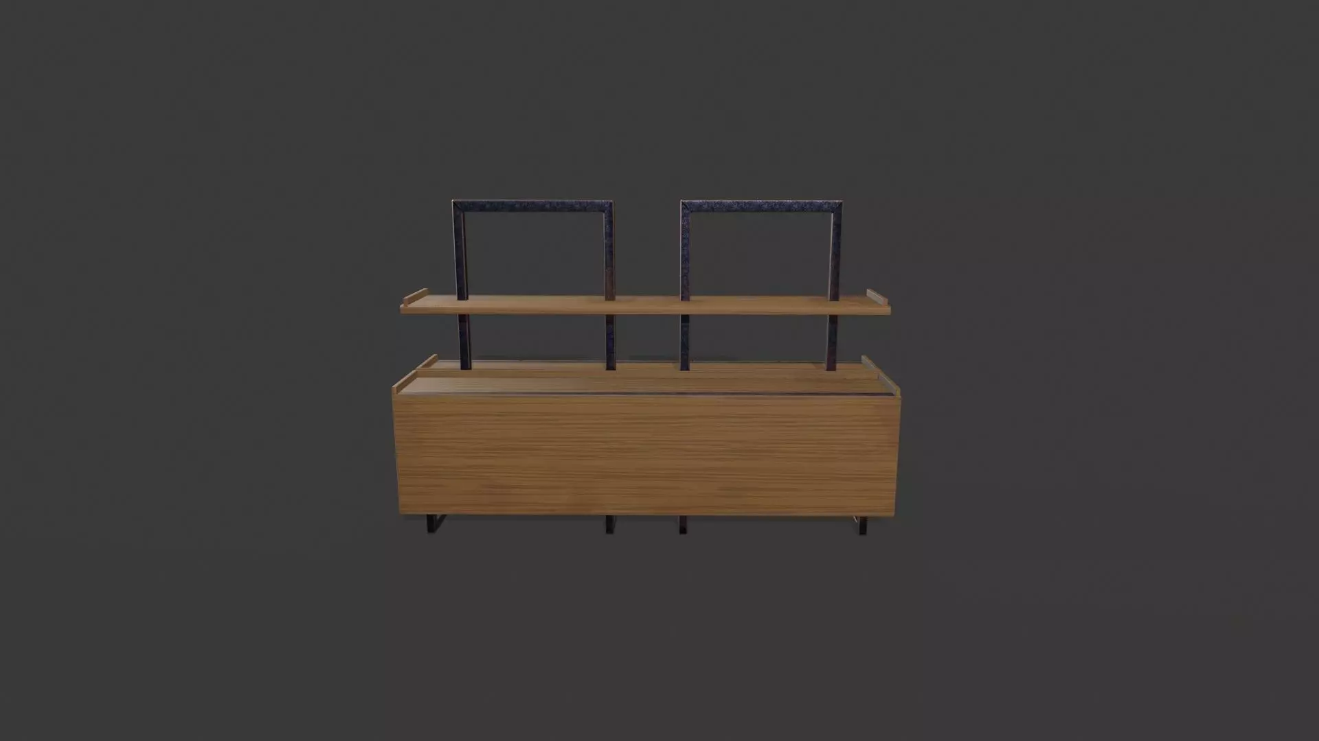 Shelf 02 Low-poly 3D model_2