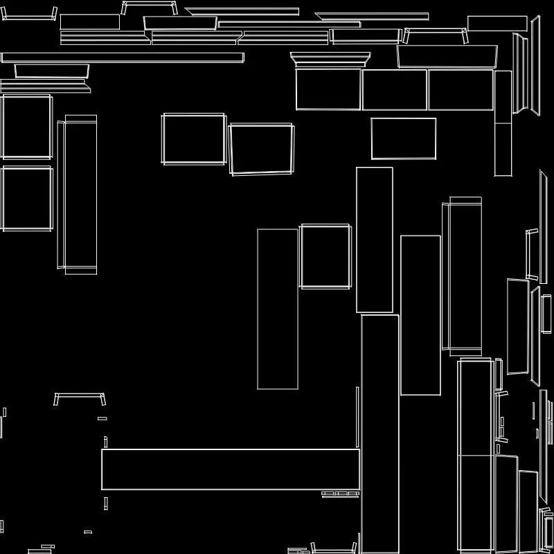 Shelf 02 Low-poly 3D model_8