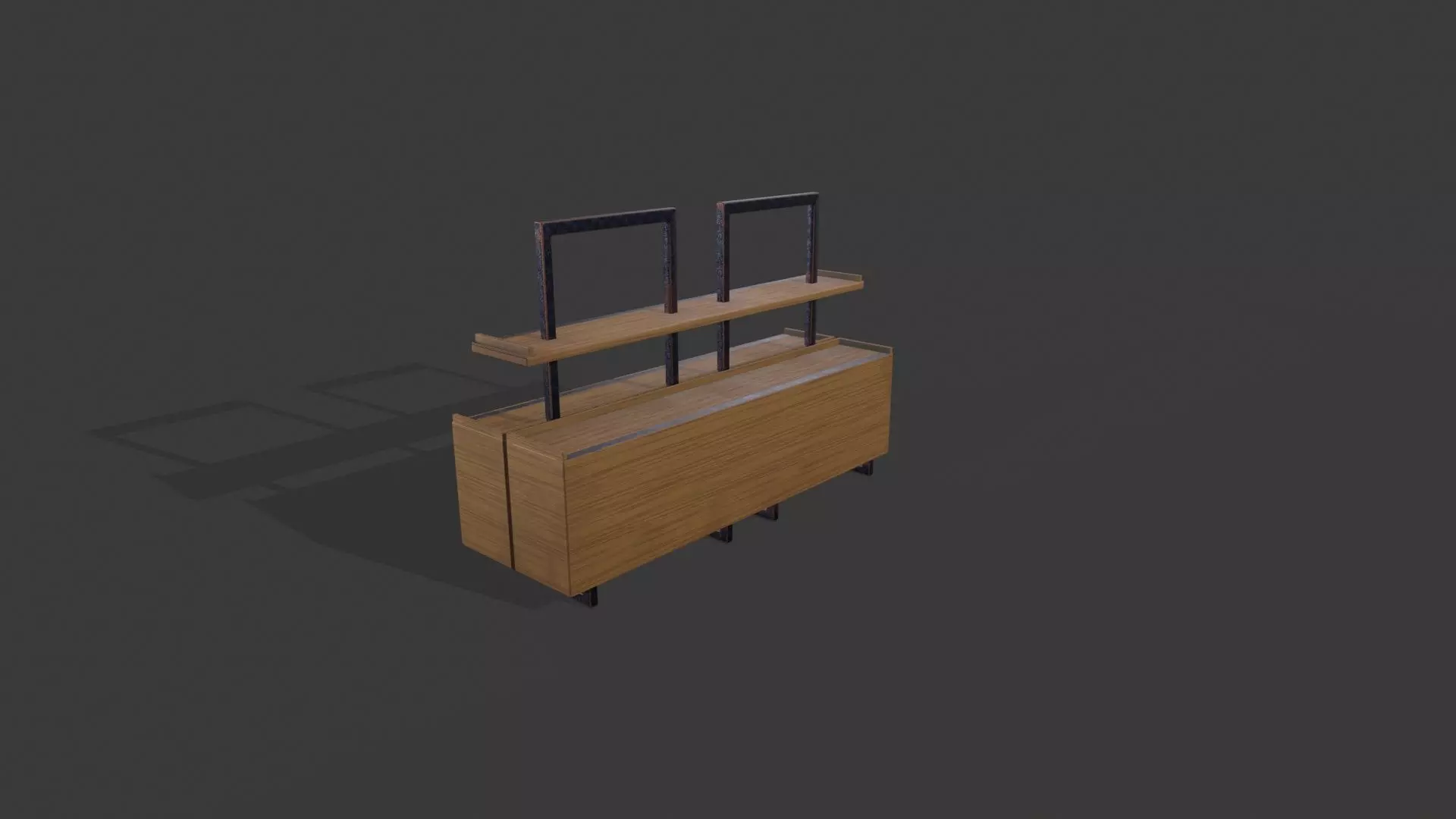 Shelf 02 Low-poly 3D model_4