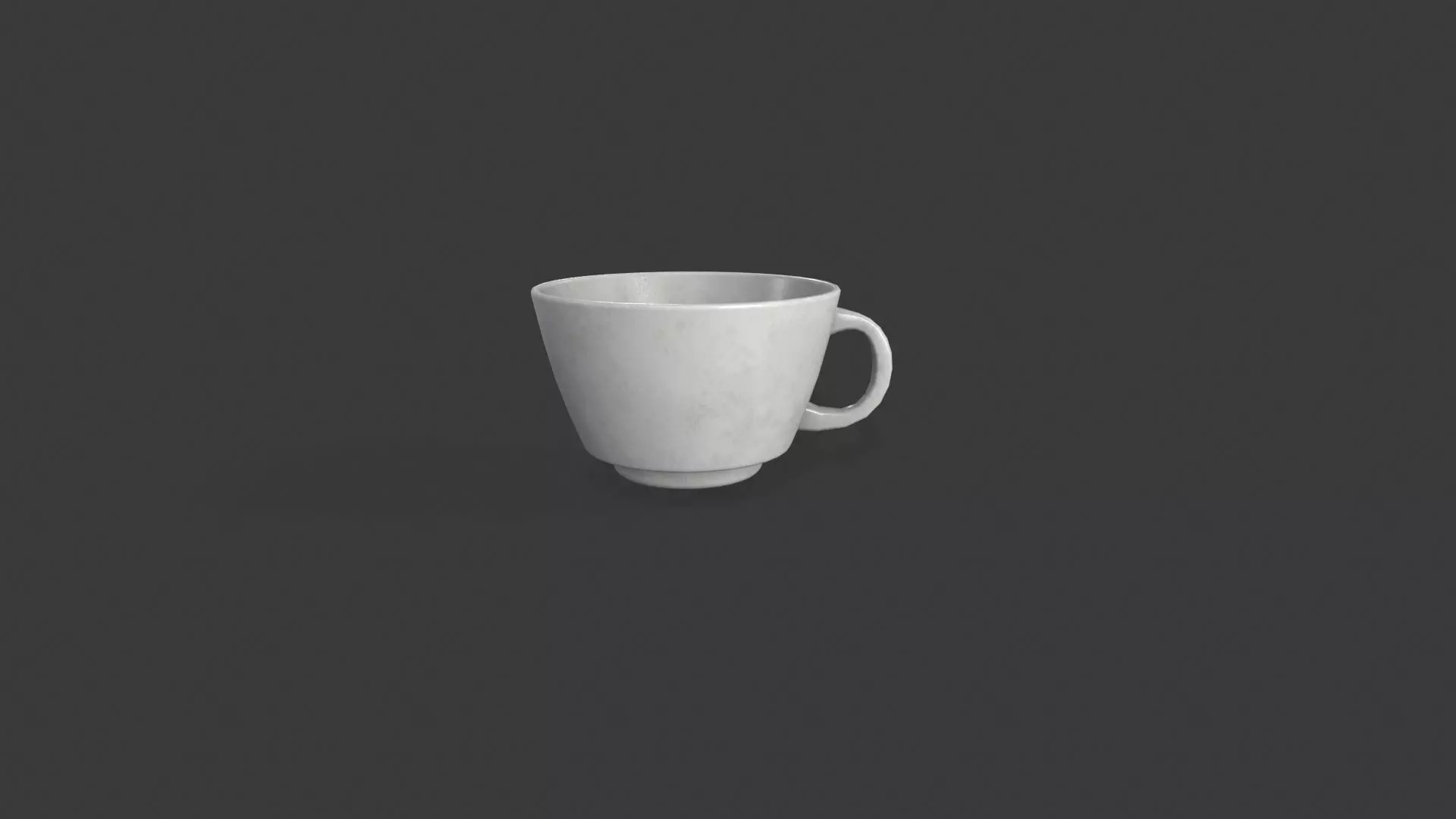 Cappuccino cups Low-poly 3D model_2
