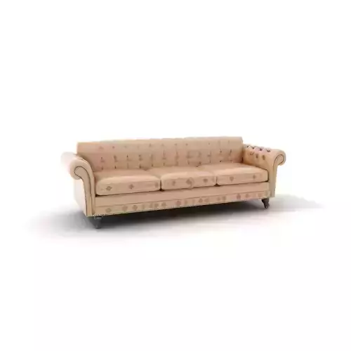 Elegant Beige Sofa model pack
