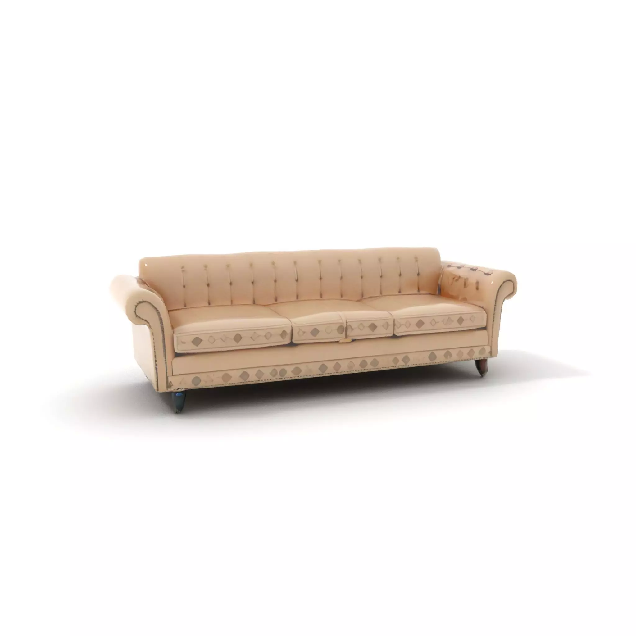 Elegant Beige Sofa model pack Low-poly 3D model_10