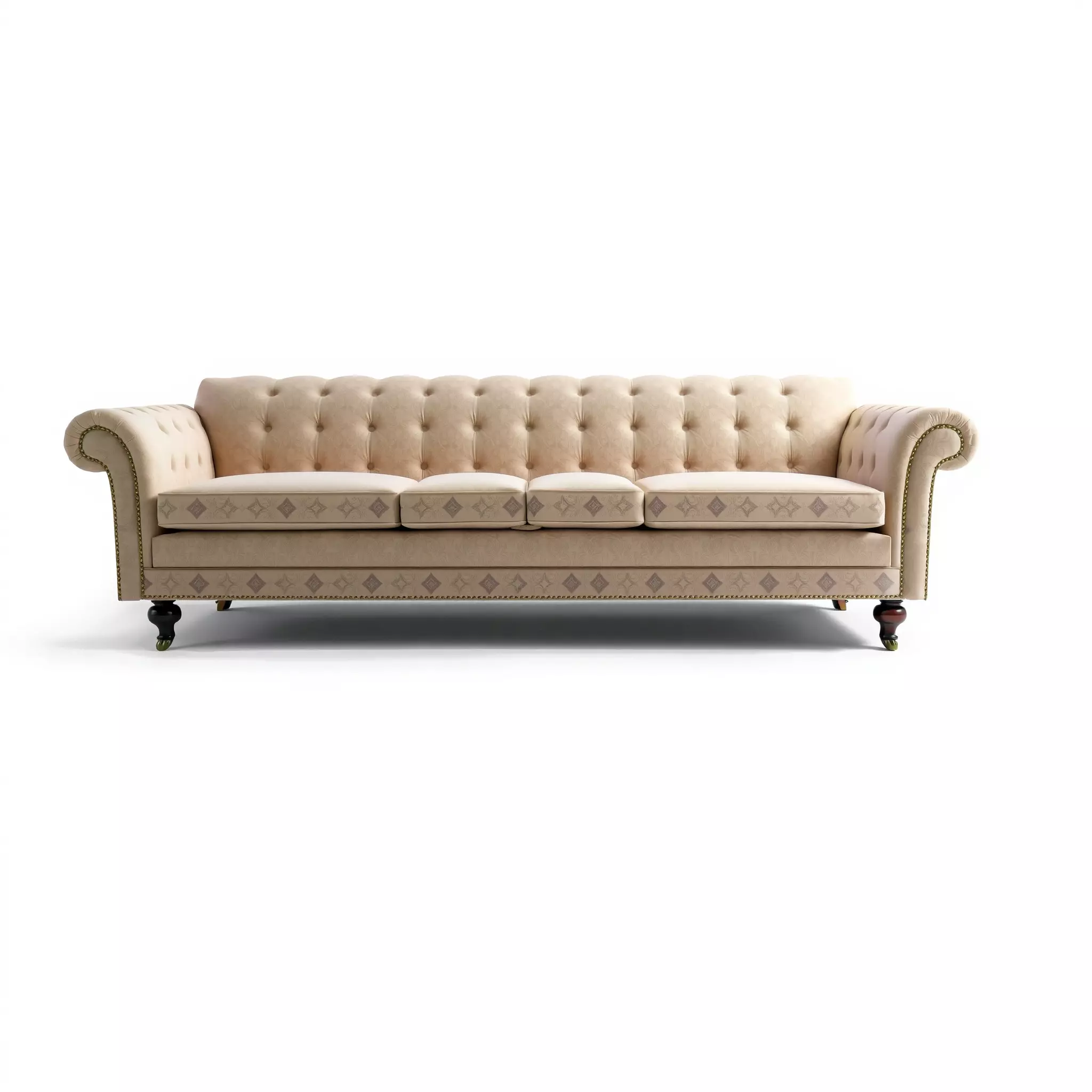 Elegant Beige Sofa model pack Low-poly 3D model_3