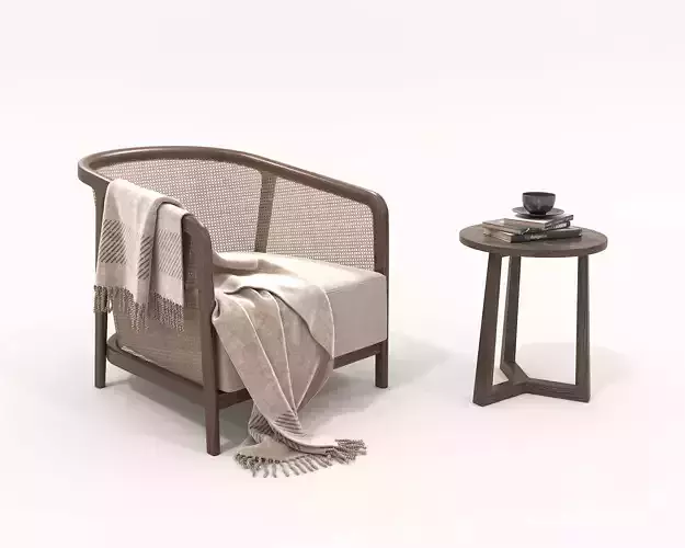 Wooden Table and Armchair set 2