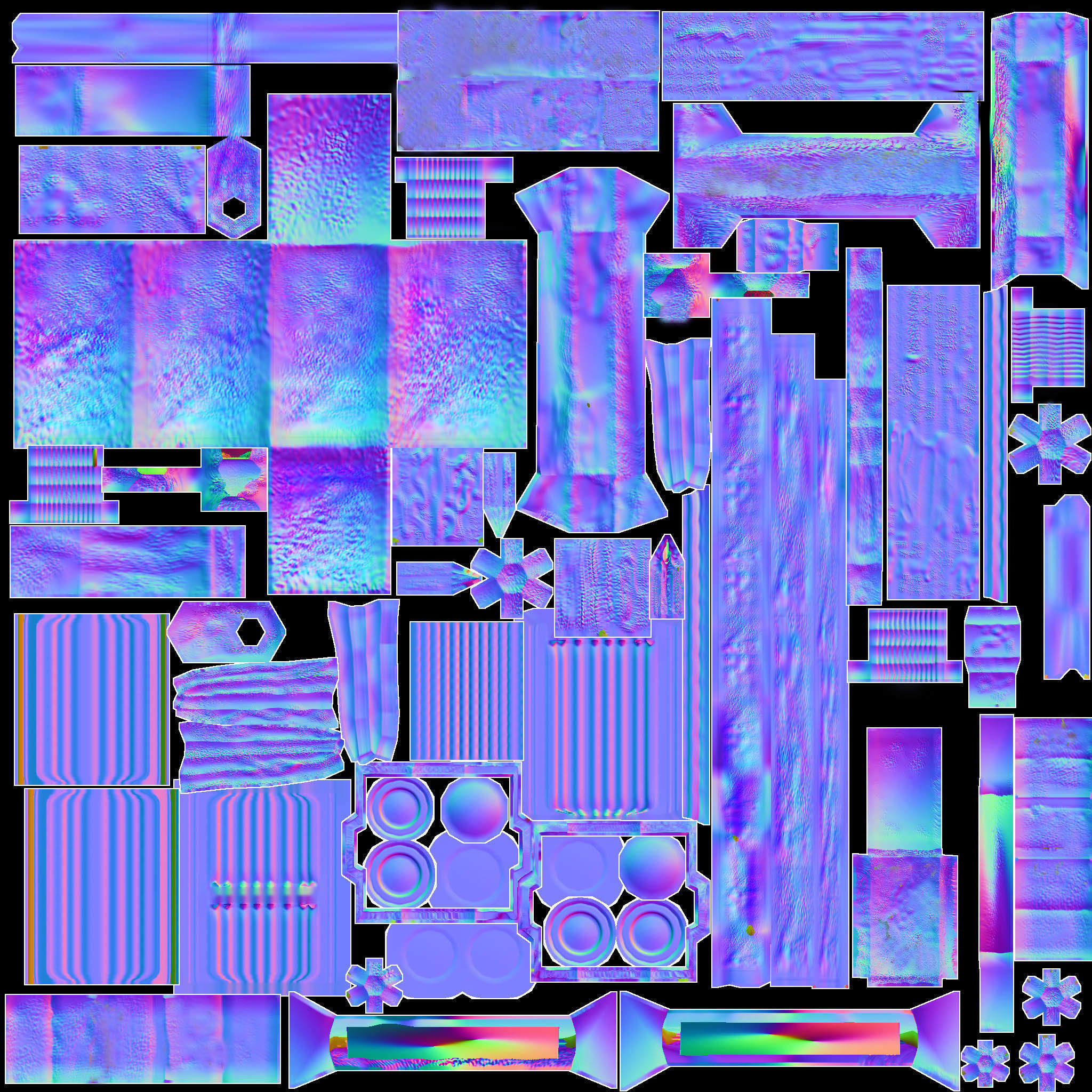 Power Spear made of junk Low-poly 3D model_12