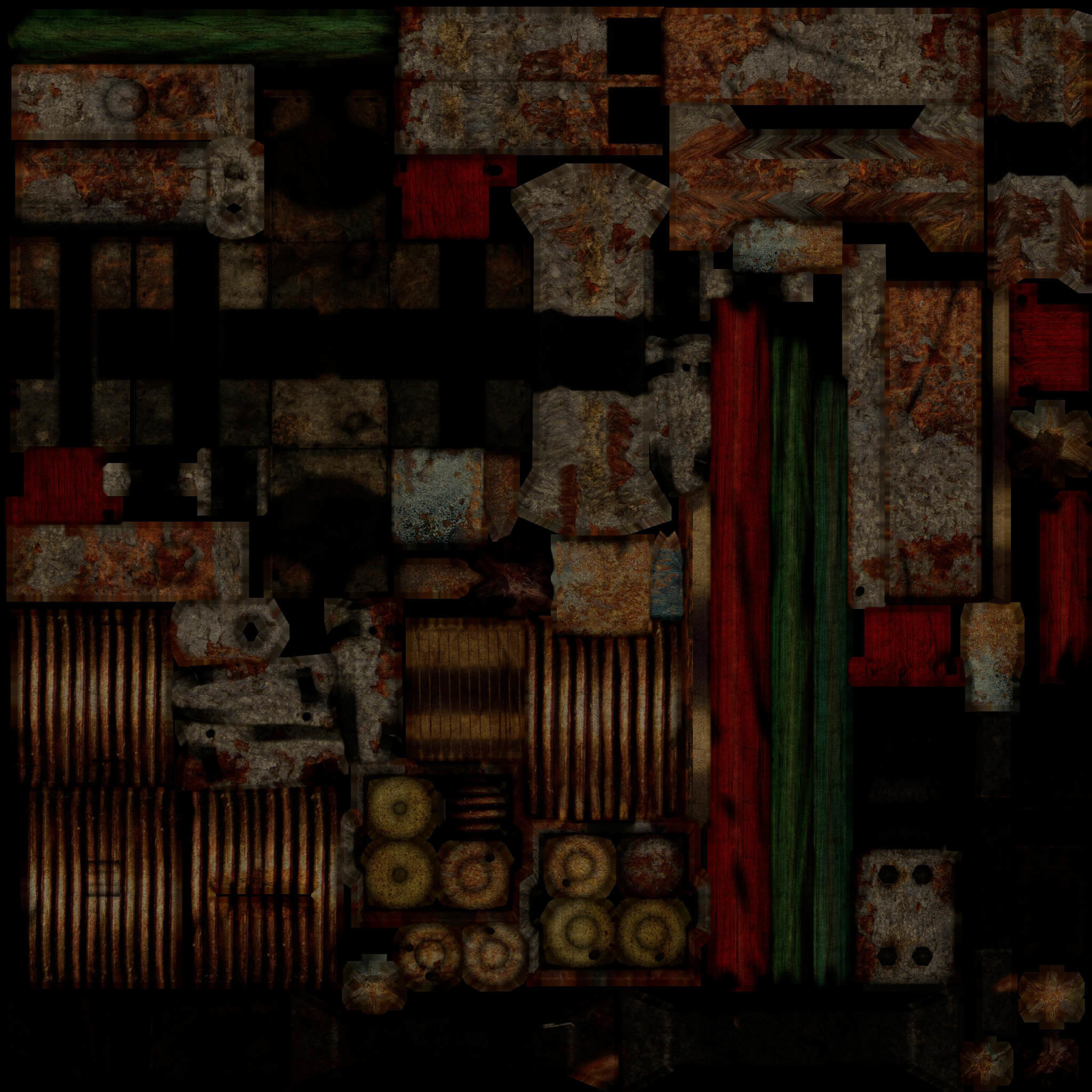 Power Spear made of junk Low-poly 3D model_11