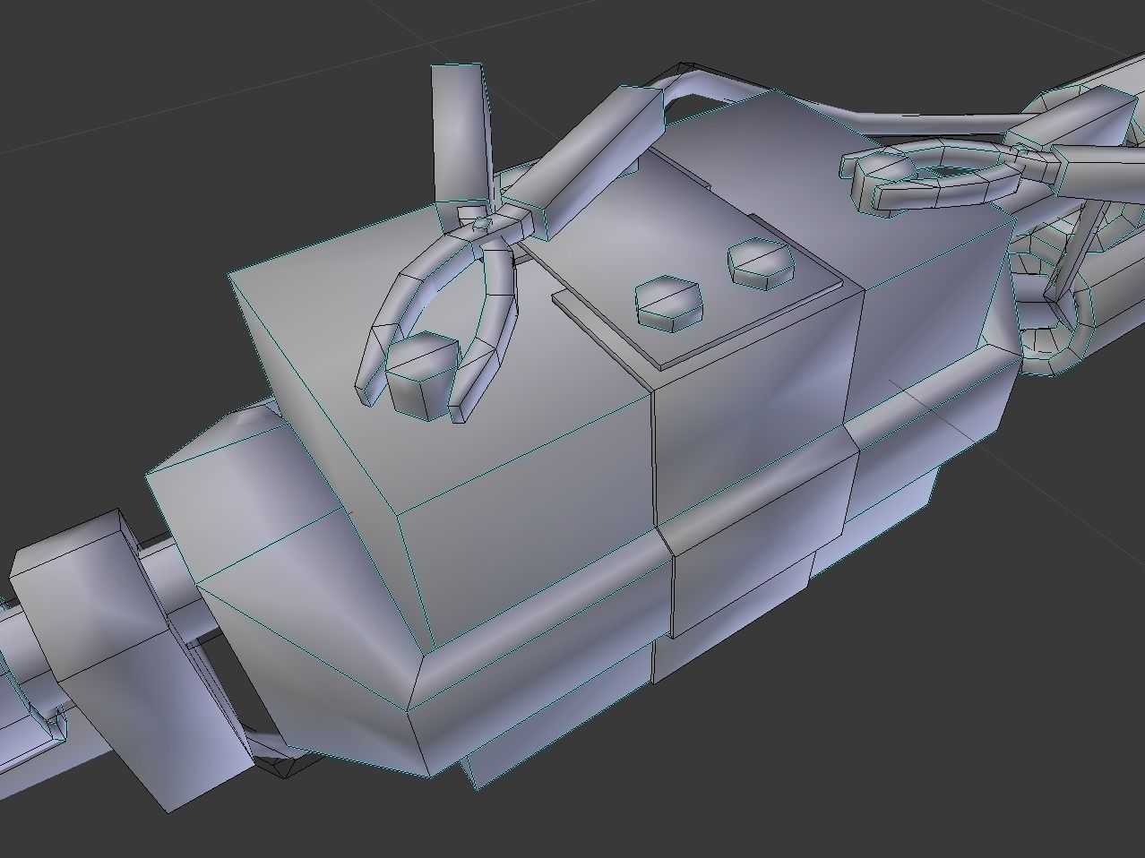 Power Spear made of junk Low-poly 3D model_15