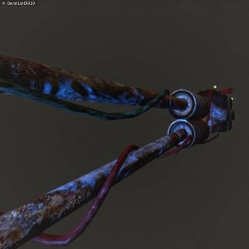 Power Spear made of junk Low-poly 3D model_9