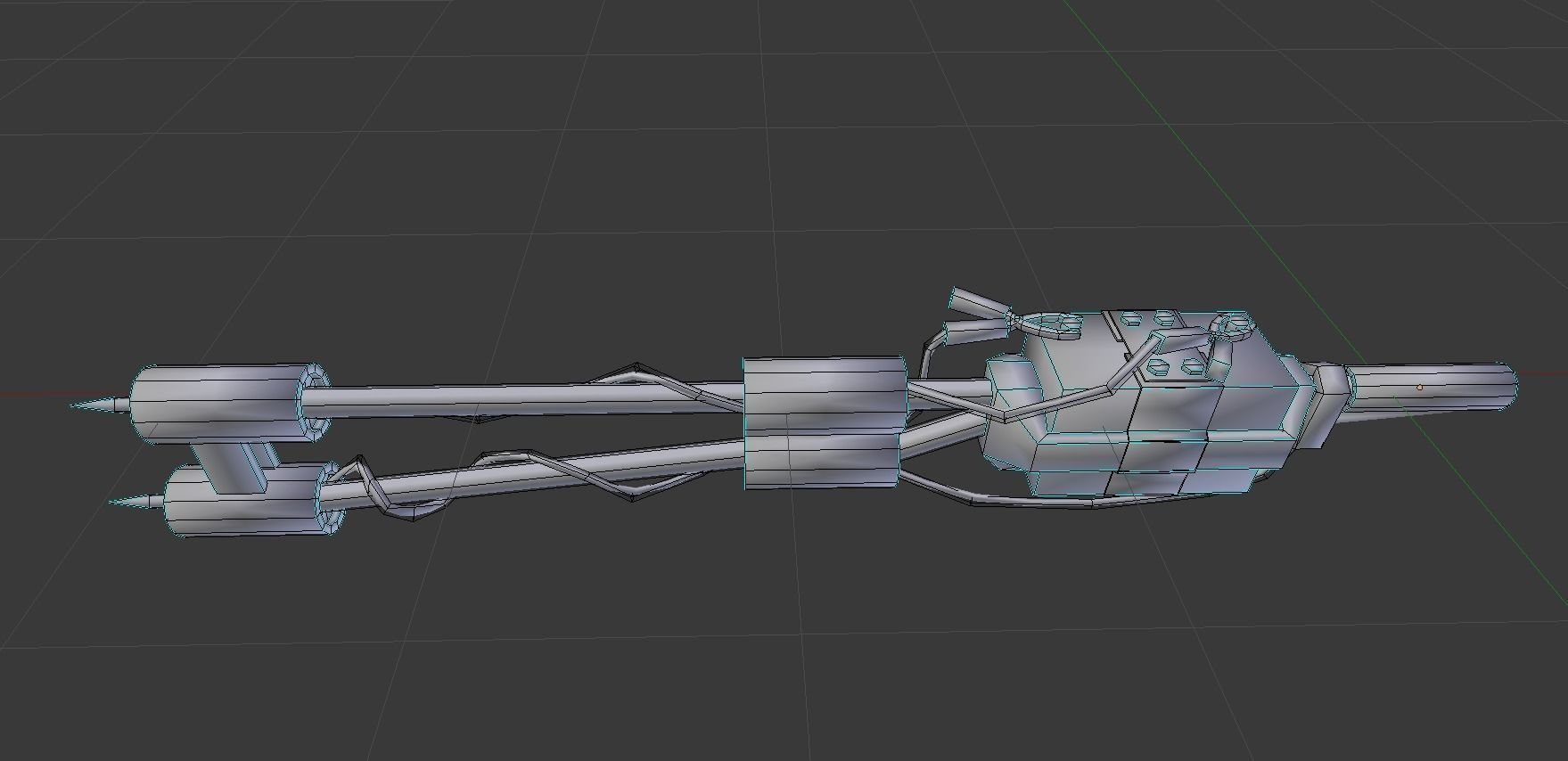 Power Spear made of junk Low-poly 3D model_4