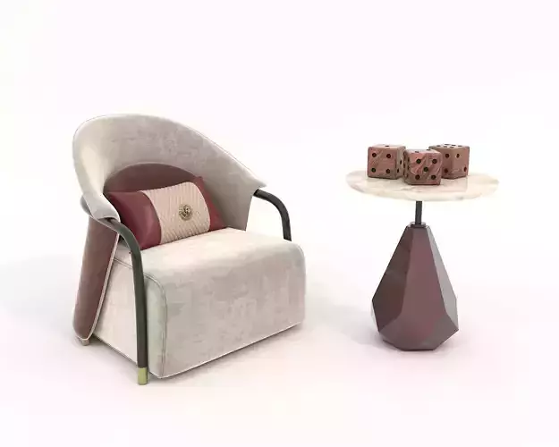 Modern Coffee Table and Armchair Set 58