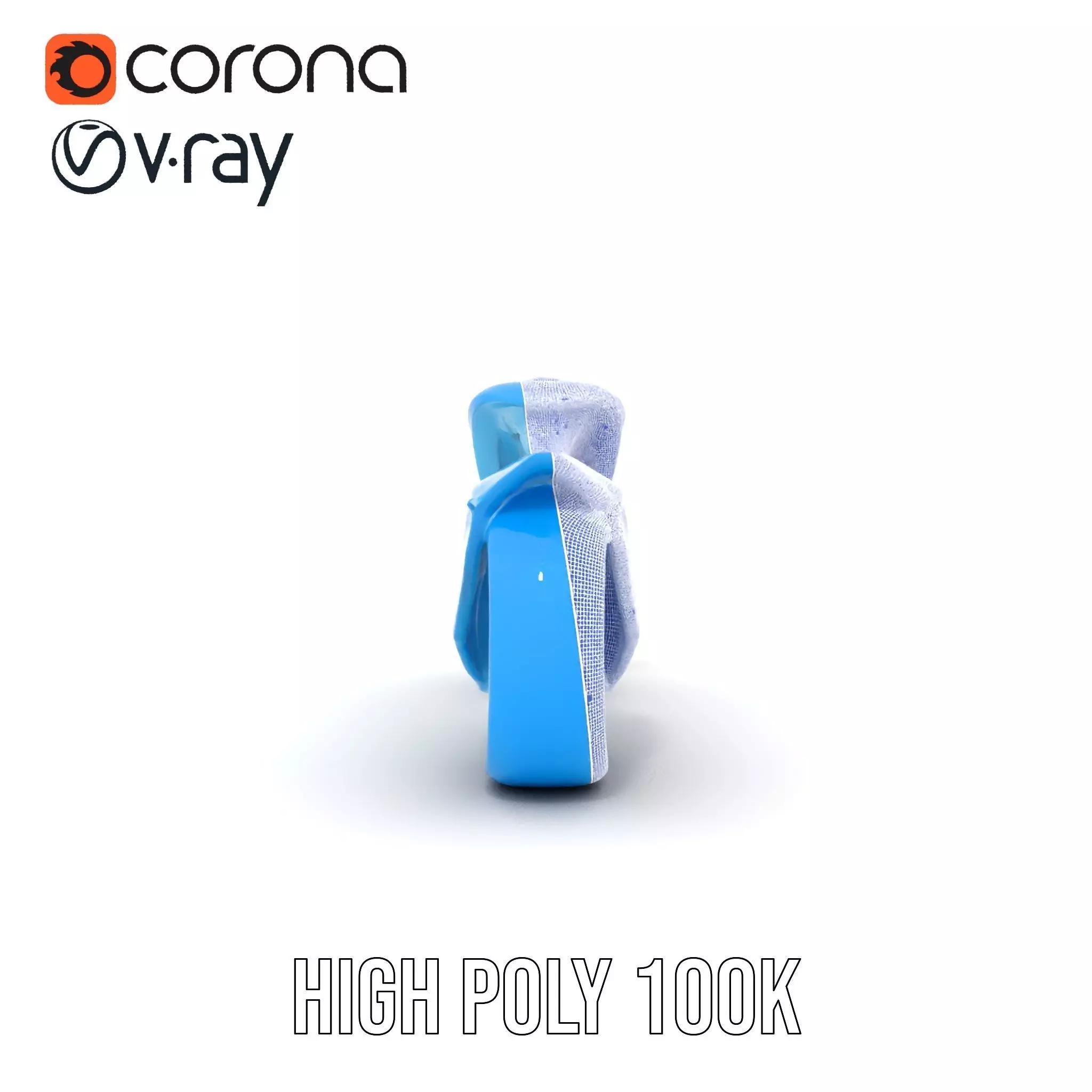 Futuristic Cyan Motorcycle model pack Low-poly 3D model_35