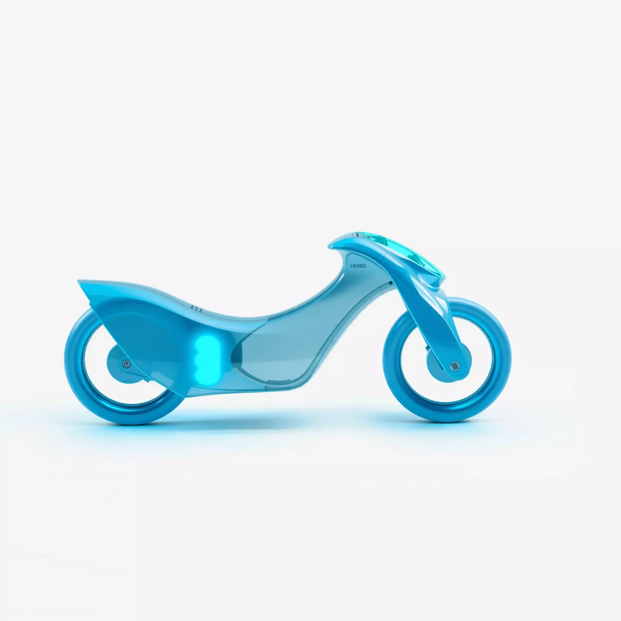 Futuristic Cyan Motorcycle model pack Low-poly 3D model_3