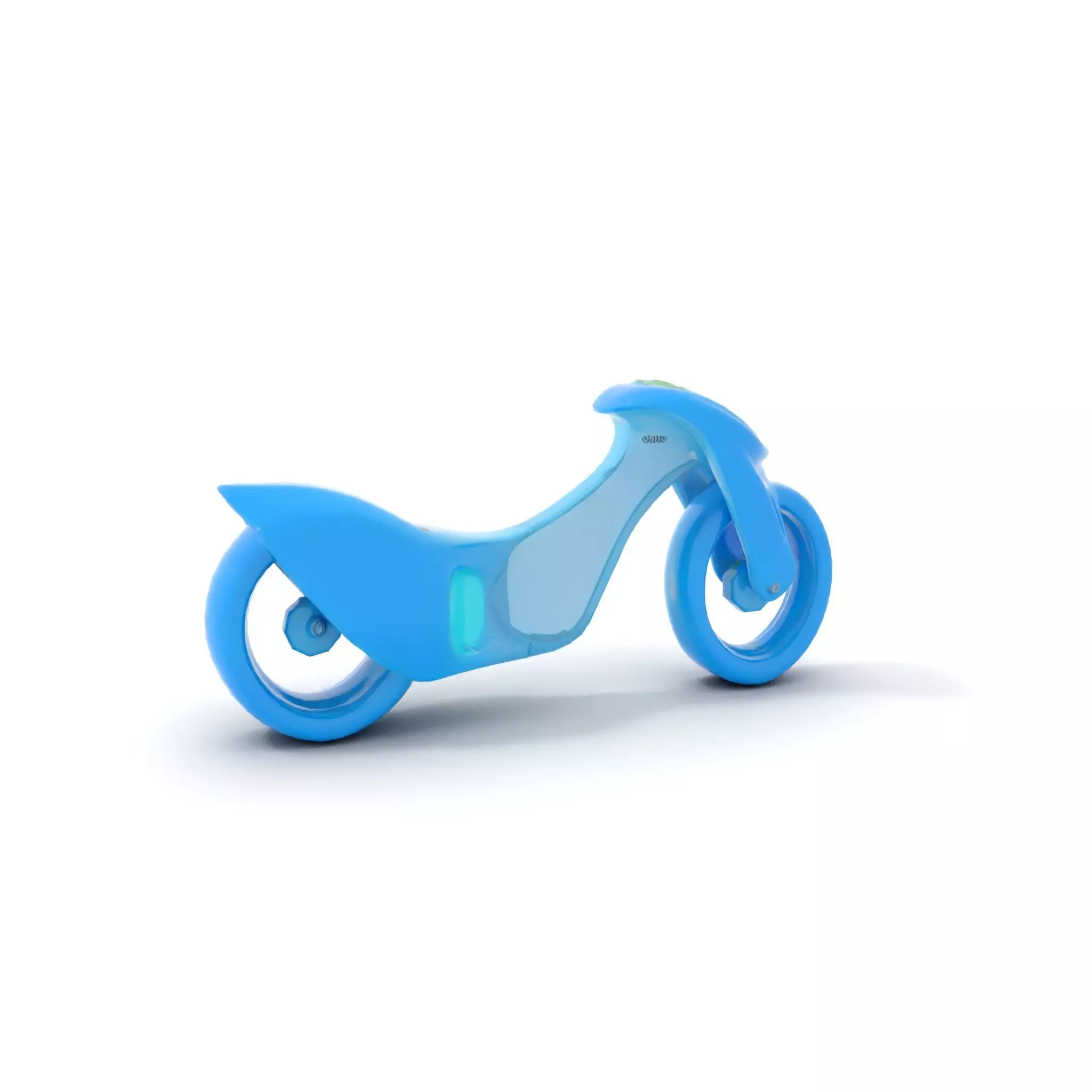 Futuristic Cyan Motorcycle model pack Low-poly 3D model_17