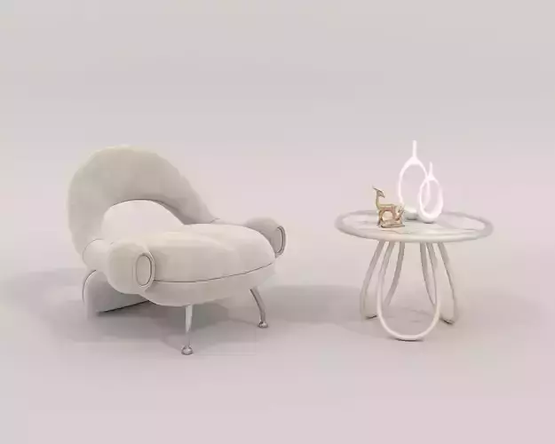 Modern Coffee Table and Armchair Set 59