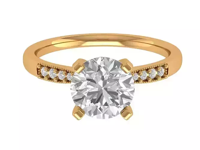 Round Engagement Ring