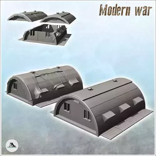 Large modern storage sheds with two roof versions 6