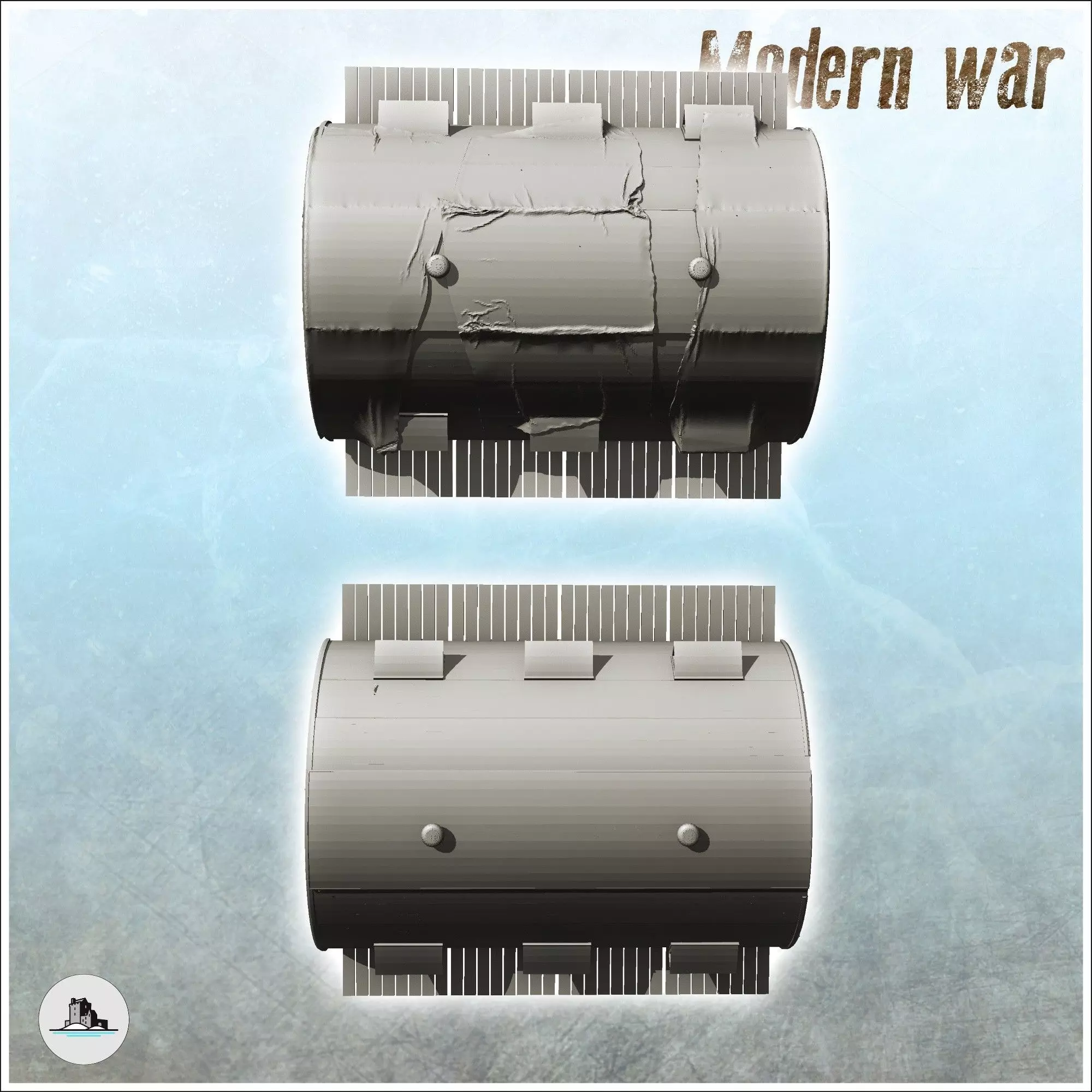 Large modern storage sheds with two roof versions 6 3D print model_4