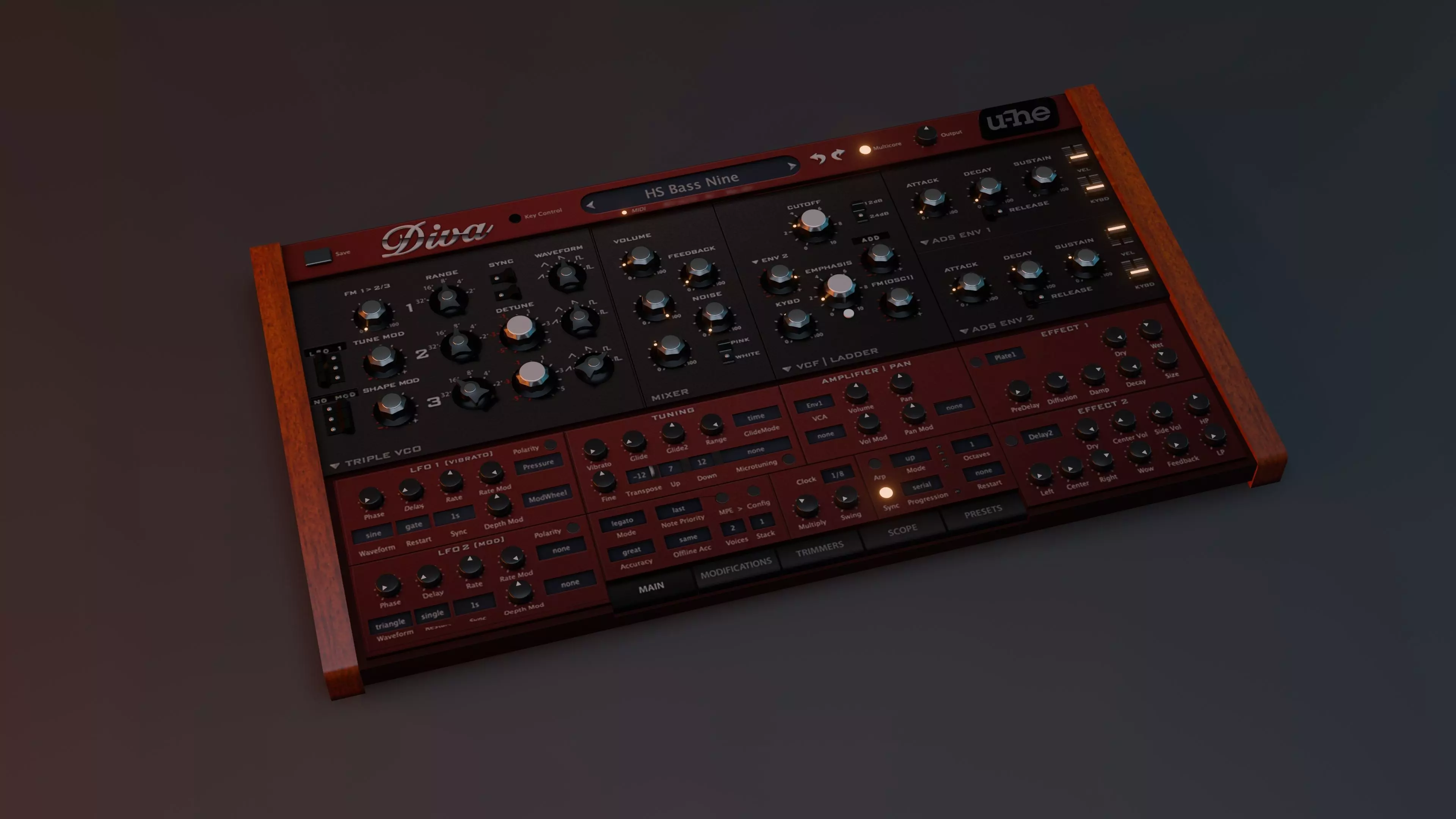 U-He Diva VST 3D Model - Realistic Music Producer Plugins 3D model_3