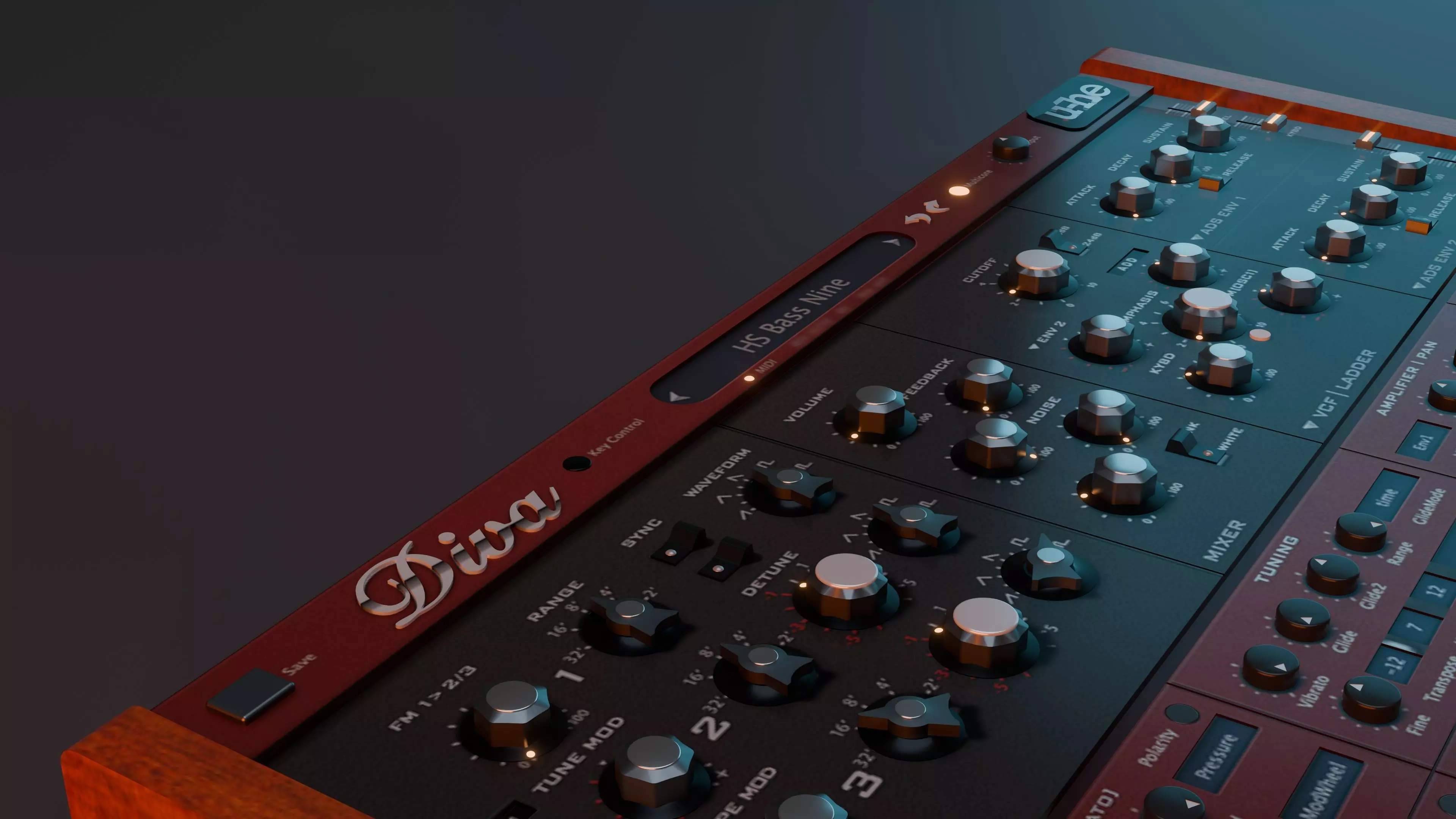 U-He Diva VST 3D Model - Realistic Music Producer Plugins 3D model_6