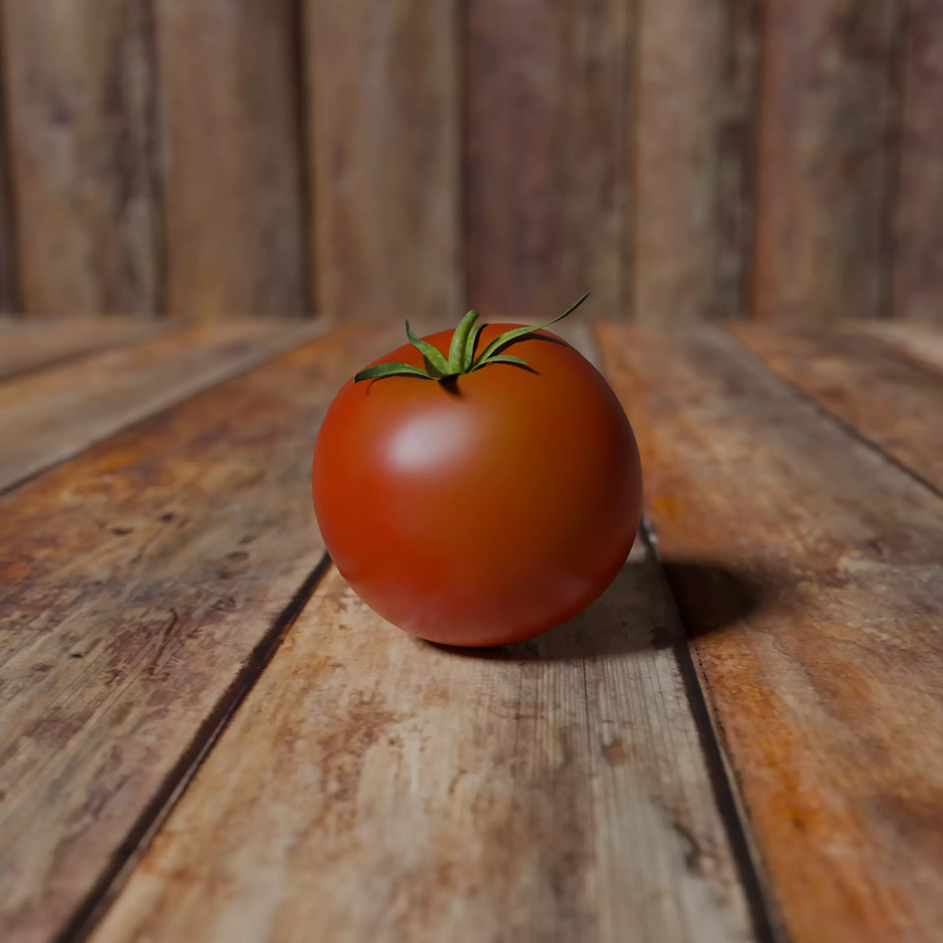 Tomato Low-poly 3D model_0