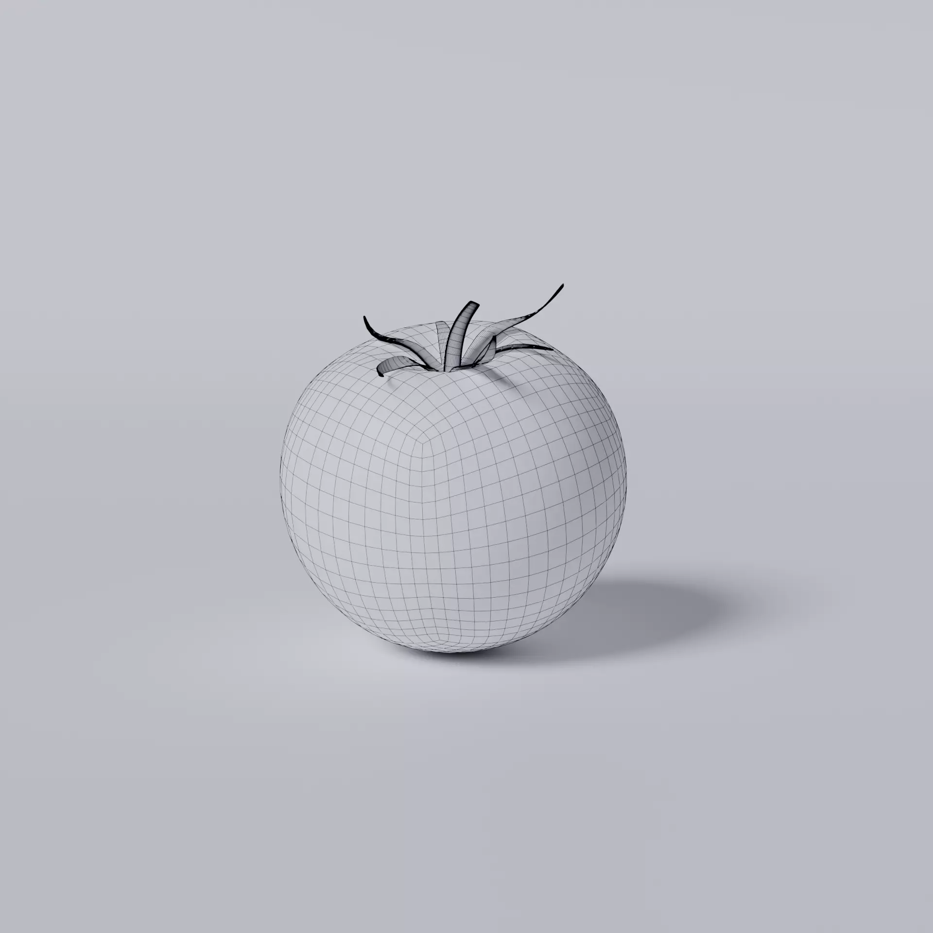 Tomato Low-poly 3D model_4