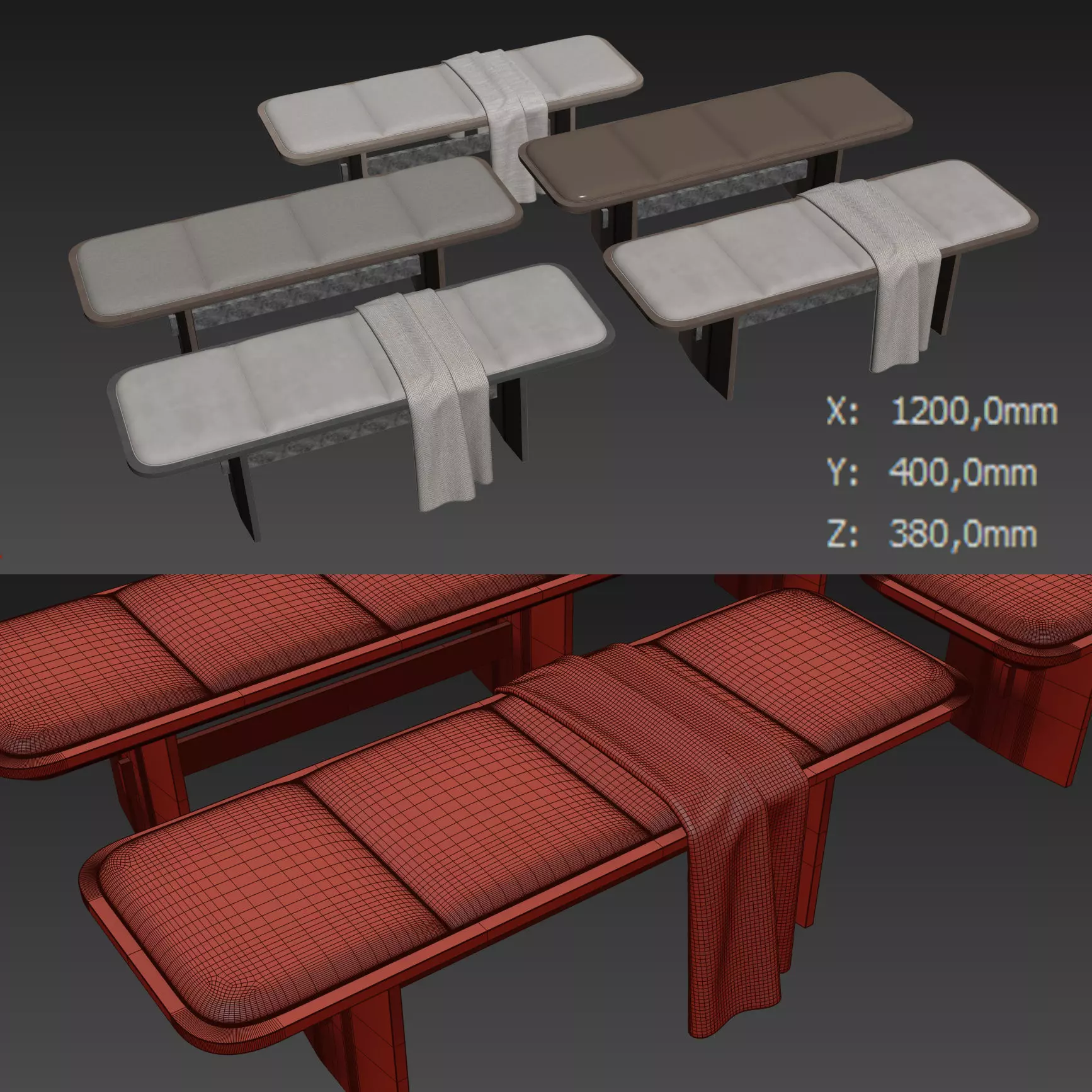 Albert Bench By Laskasas 3D model_6