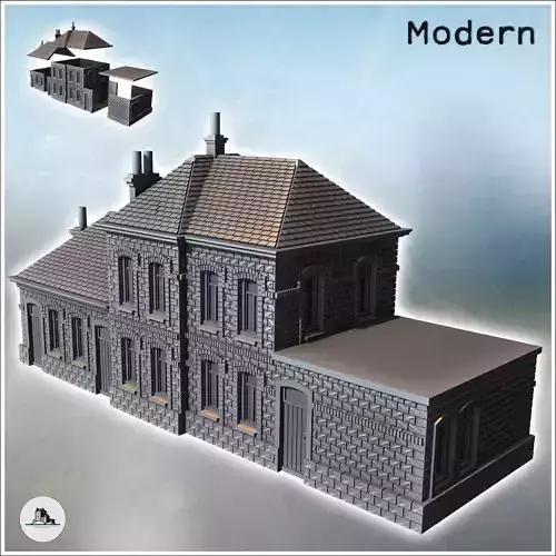 Bastogne train station Normandy France - World War Two Second WW