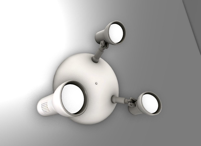 Wall Lamp Rigged Low-poly 3D model