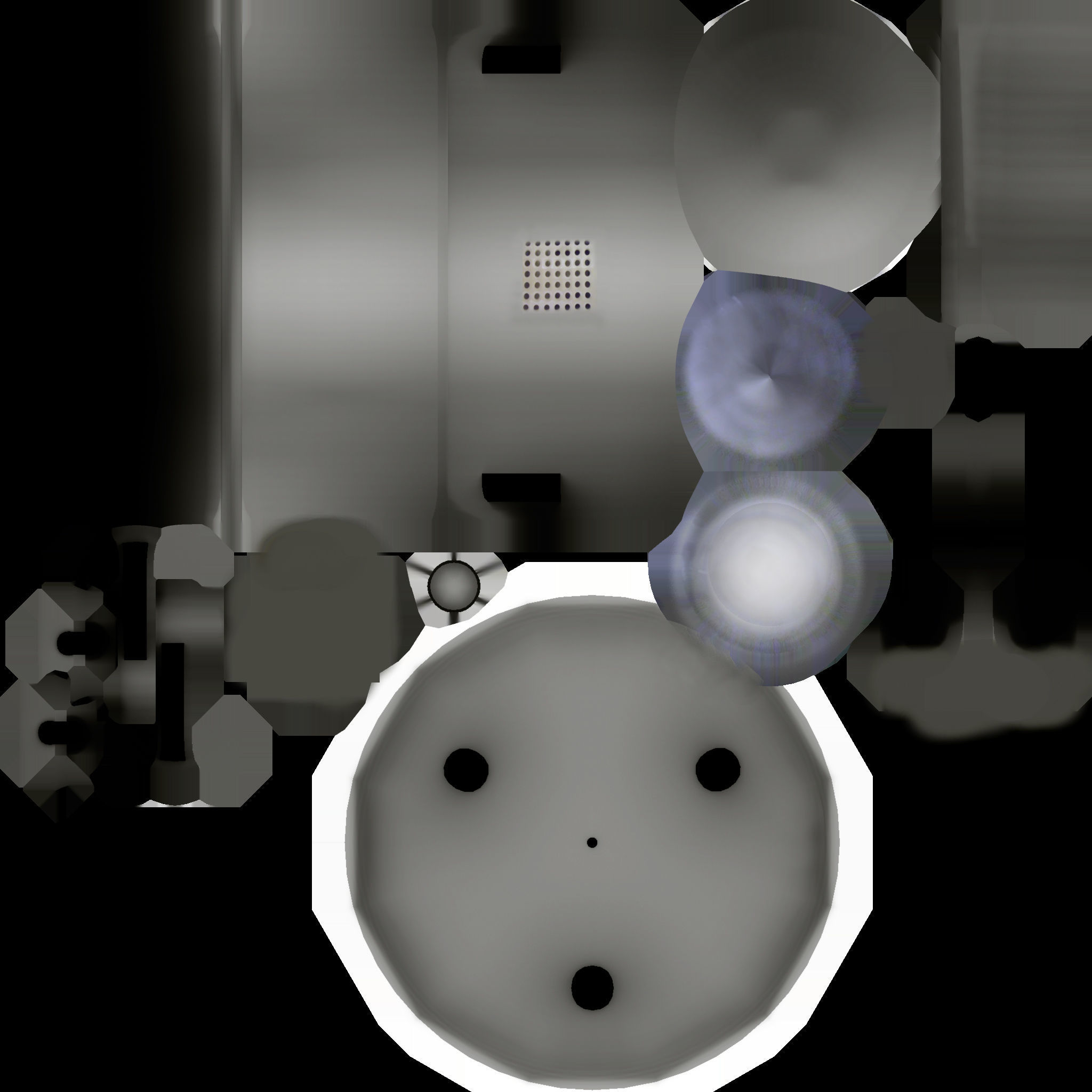 Wall Lamp Rigged Low-poly 3D model_17