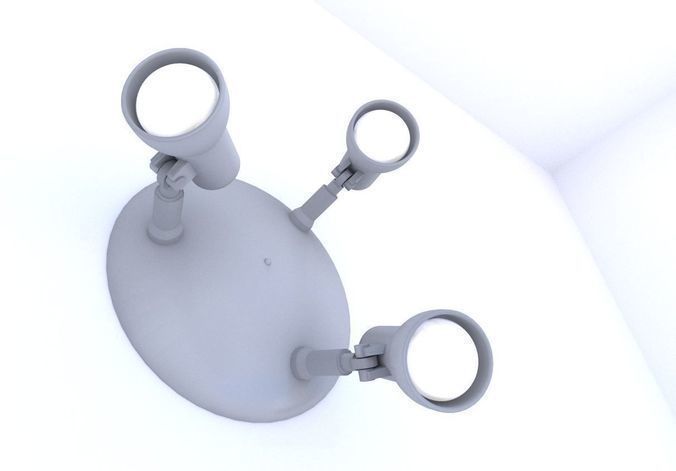 Wall Lamp Rigged Low-poly 3D model_13