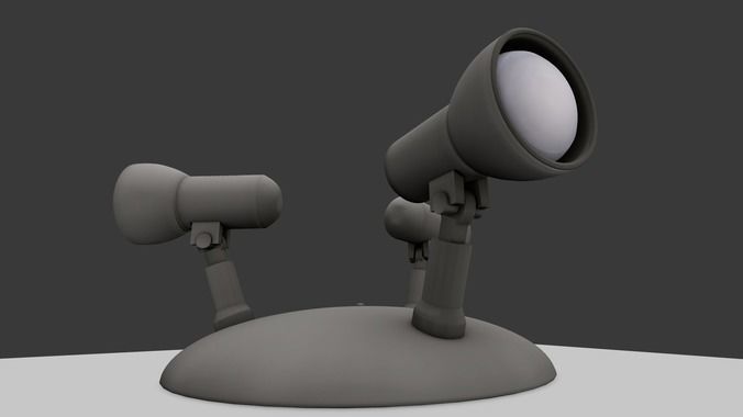 Wall Lamp Rigged Low-poly 3D model_19