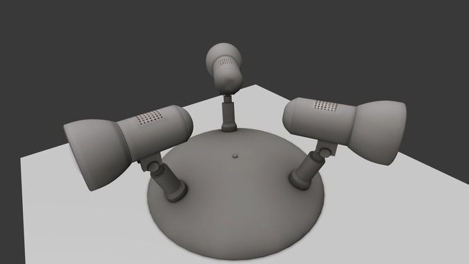 Wall Lamp Rigged Low-poly 3D model_16