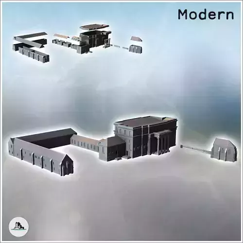 Set of buildings of the Chateau de Benouville Calvados Normandy 