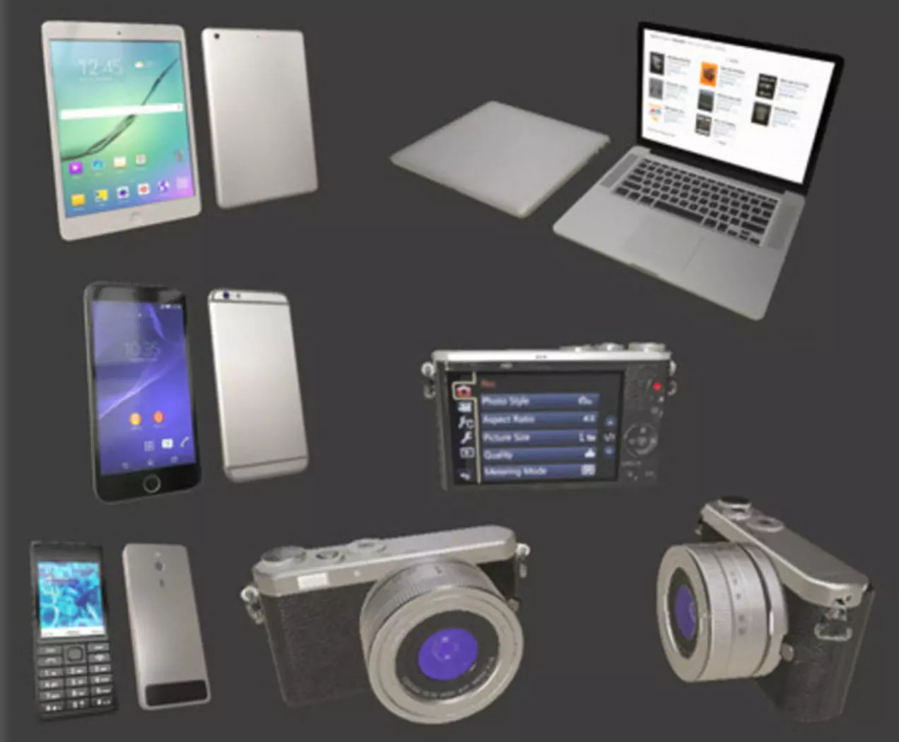 HQ Gadgets Pack Low-poly 3D model_0