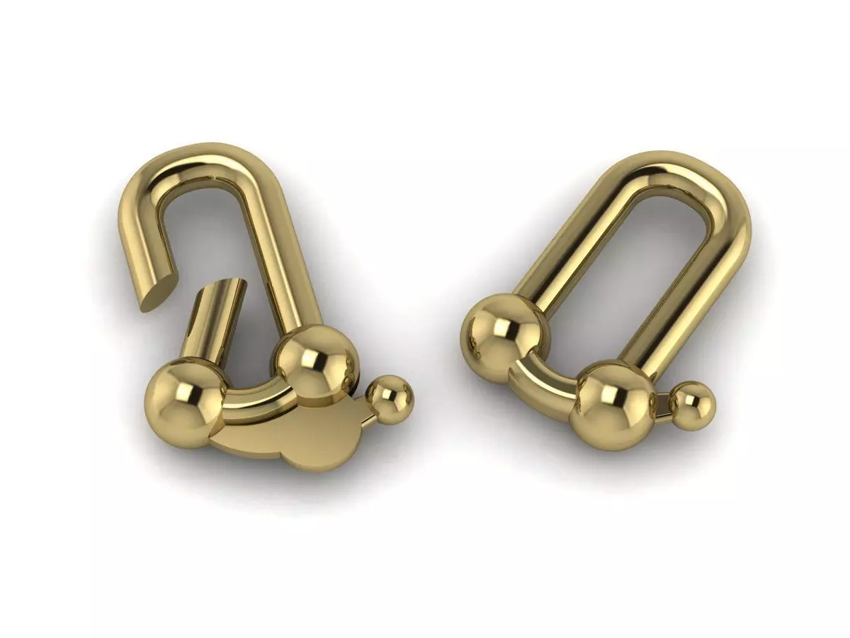 Tiffany Lock Bracelets Gold 3D print model_4