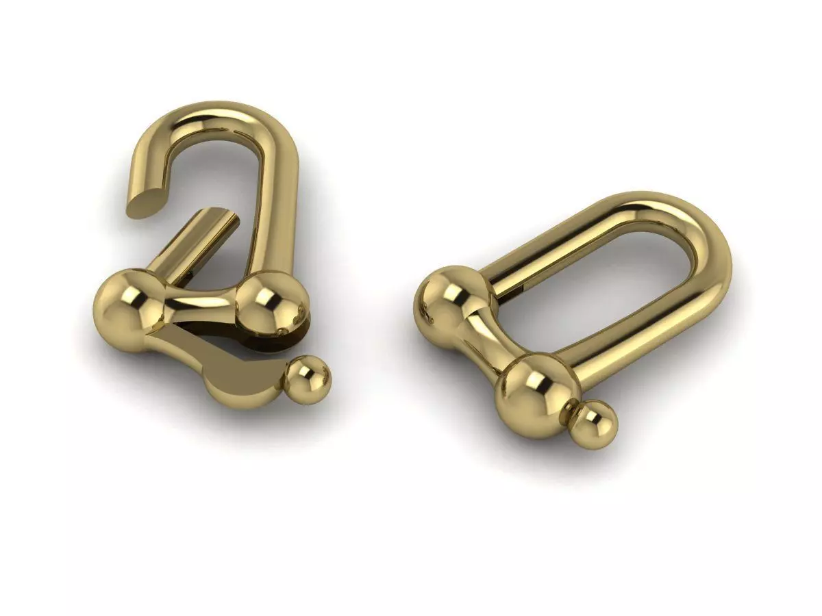 Tiffany Lock Bracelets Gold 3D print model_1